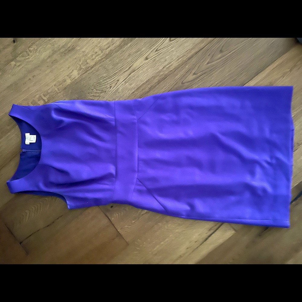 Mid length purple work dress